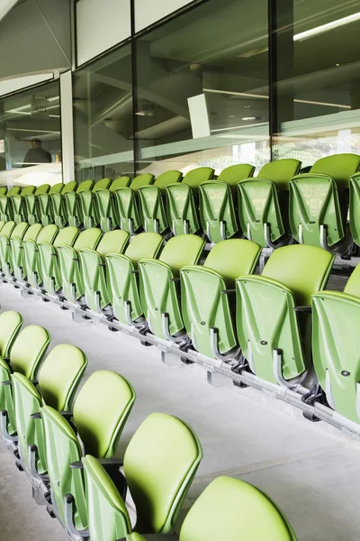 Stoelen in een rugbystadion, aviva stadion — Stockfoto