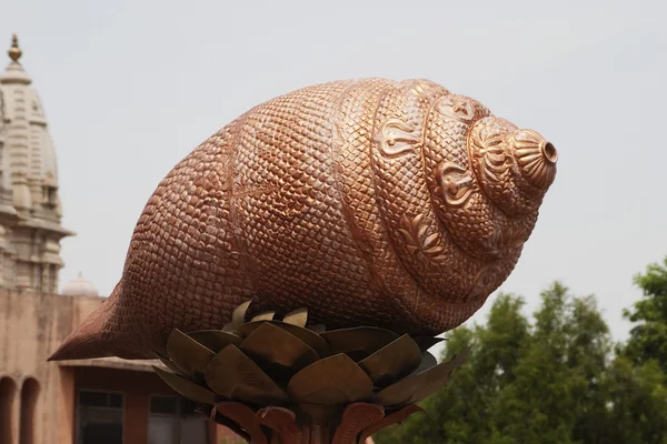 Shell sculpture at Chhatarpur Temple — Stock Photo, Image