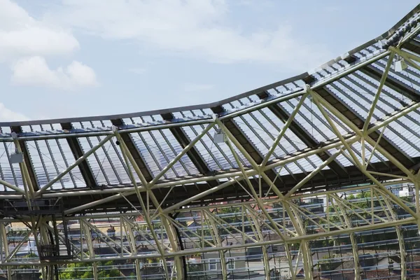 Niski kąt widzenia stadionu — Zdjęcie stockowe