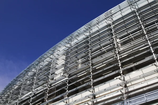 Lavvinklet utsikt over et stadion – stockfoto