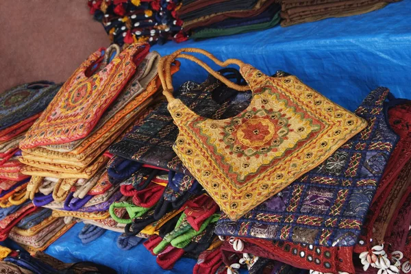 Bags for sale at a market stall — Stock Photo, Image