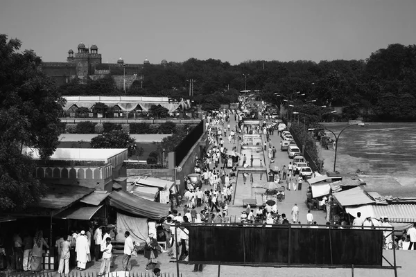 Mercado na estrada, Jama Masjid — Fotografia de Stock
