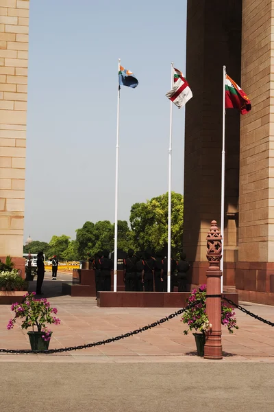 在一个城市，印度门的战争纪念馆 — 图库照片