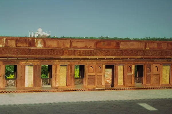 Fort Agra taj mahal — Zdjęcie stockowe