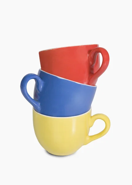 Pilha de copos de chá coloridos — Fotografia de Stock