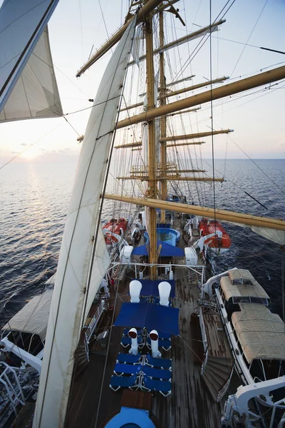 Clipper schip in de zee — Stockfoto