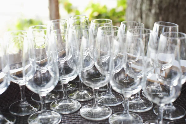 Empty wine glasses — Stock Photo, Image