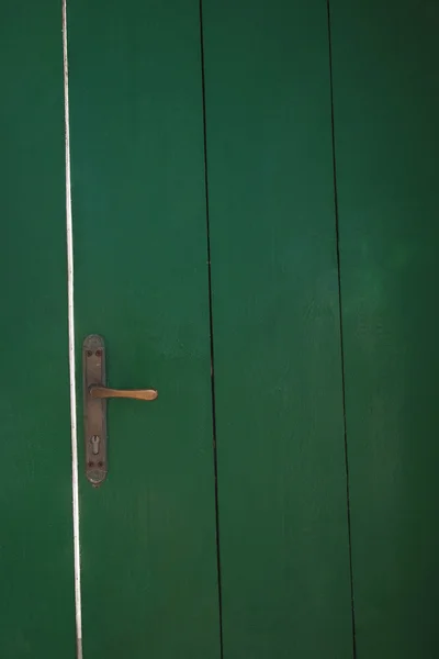 Porta verde fechada — Fotografia de Stock