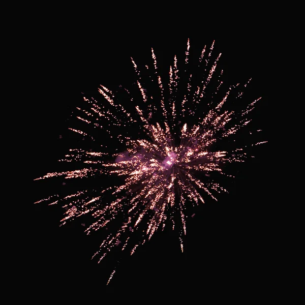 Фейерверк ночью — стоковое фото