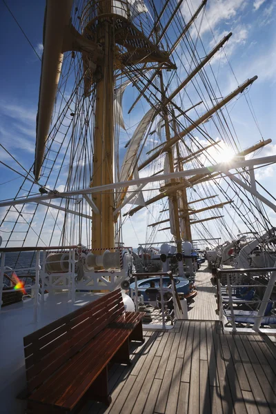 Clipper barco en el mar — Foto de Stock