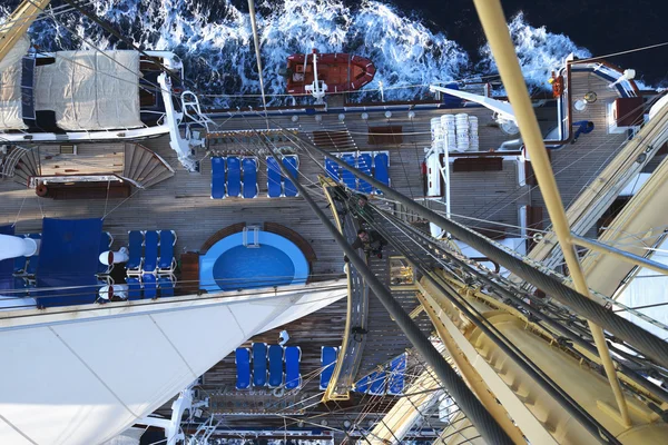 Clipper schip in de zee — Stockfoto