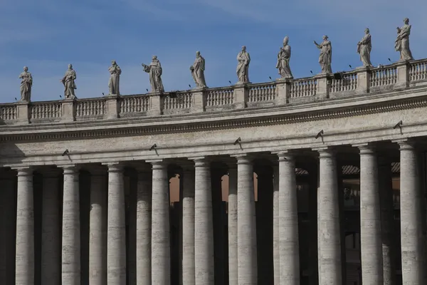 Berninis columns at St. Peters Square Royalty Free Stock Images