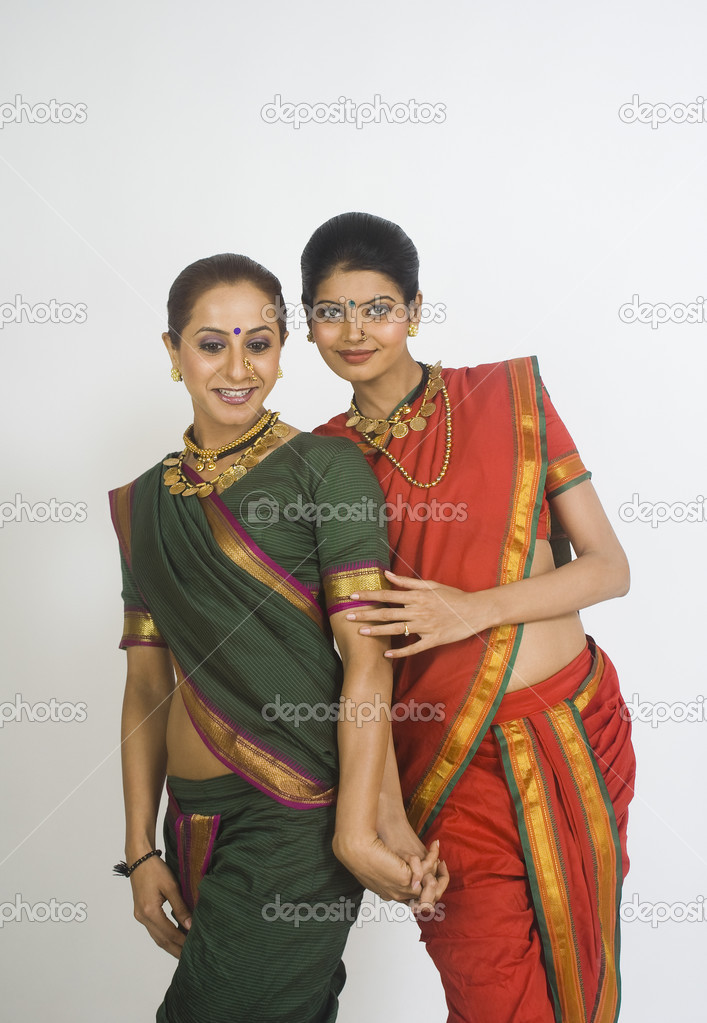 Two women posing