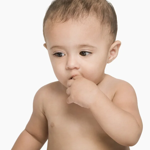 Baby boy thinking — Stock Photo, Image