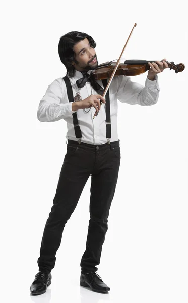 Musicista che suona un violino — Foto Stock