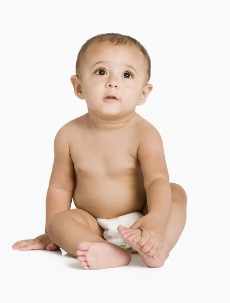 Baby boy thinking — Stock Photo, Image