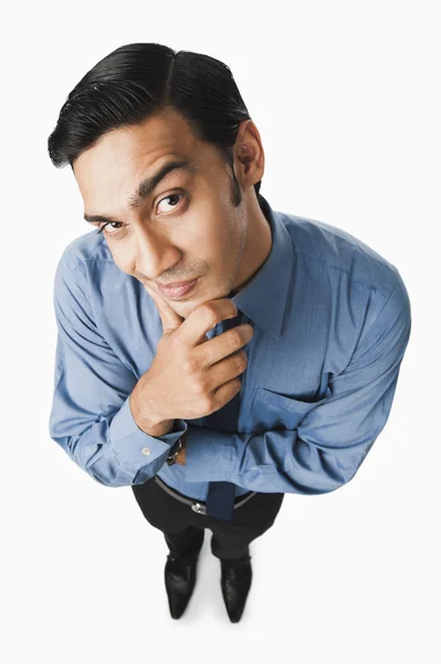 Bengali businessman thinking — Stock Photo, Image