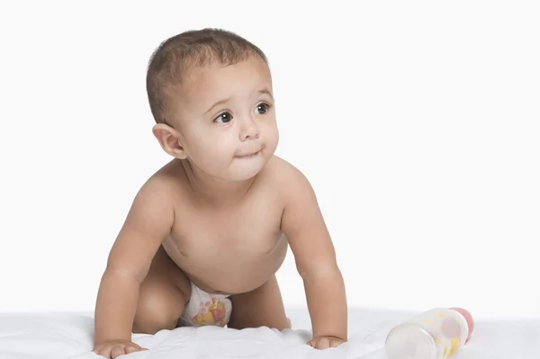 Baby boy crawling — Stock Photo, Image