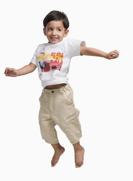 Baby boy jumping — Stock Photo, Image