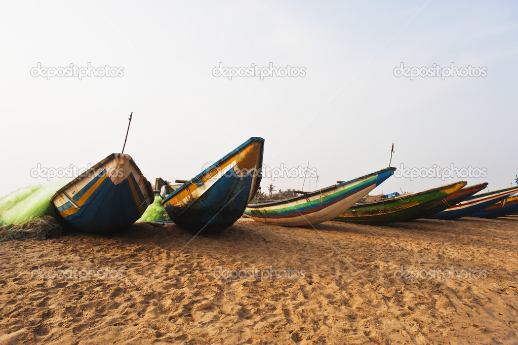 Fishing boats on the beach