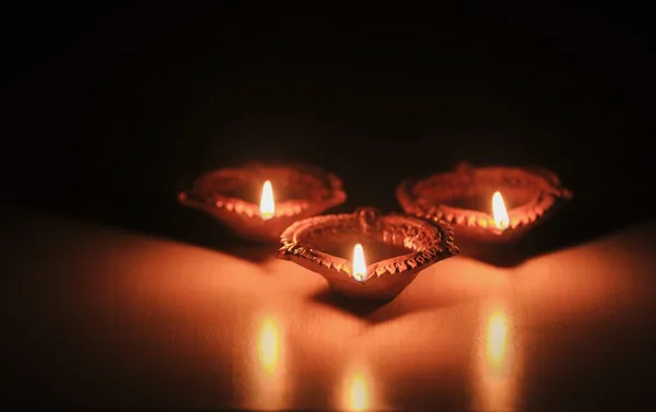 Lampy naftowe Diwali — Zdjęcie stockowe