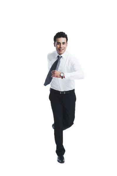 Businessman running — Stock Photo, Image