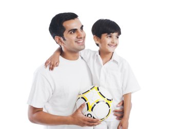 Baba ve oğul futbol ile