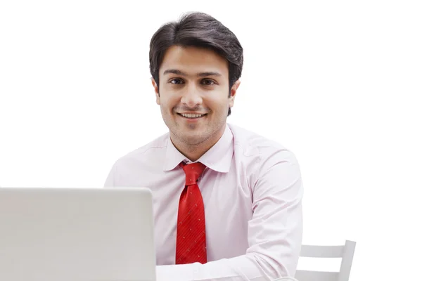 Businessman using a laptop — Stock Photo, Image