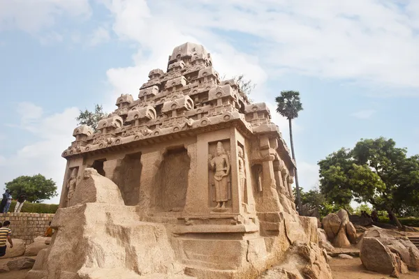 Starověké pancha rathas chrám — Stock fotografie