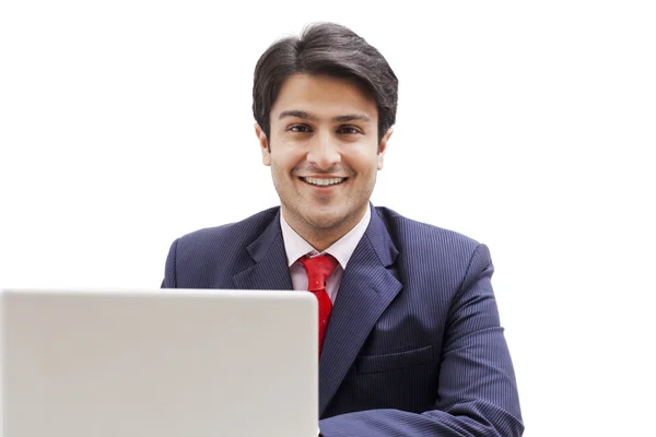 Businessman using a laptop — Stock Photo, Image