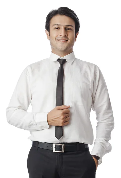 Businessman smiling — Stock Photo, Image