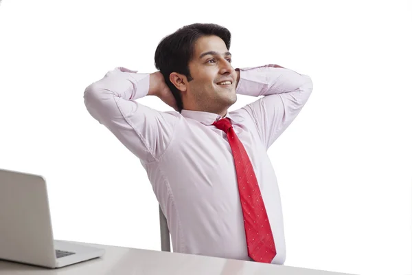 Businessman looking cheerful — Stock Photo, Image