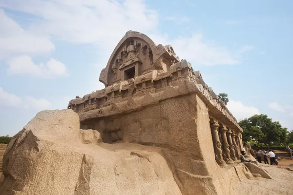 Templo de Pancha Rathas antigo — Fotografia de Stock