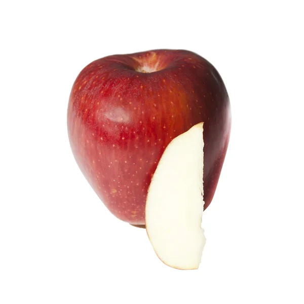 Red apple with slice — Stock Photo, Image