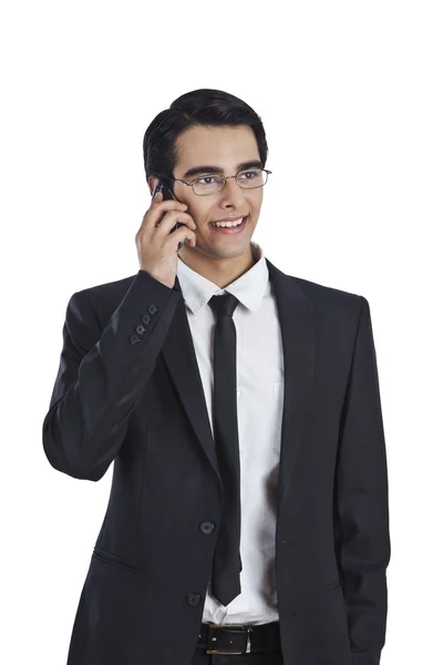 Empresario hablando por teléfono móvil —  Fotos de Stock