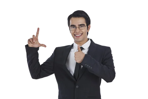 Businessman gesturing — Stock Photo, Image