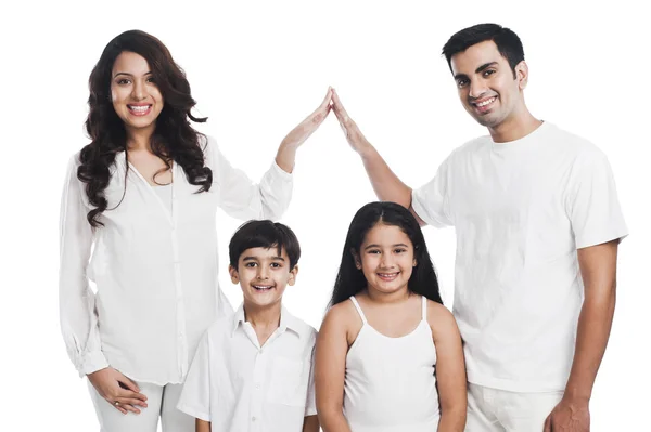 Happy family smiling — Stock Photo, Image