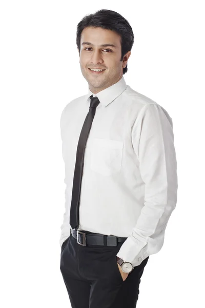 Businessman smiling — Stock Photo, Image