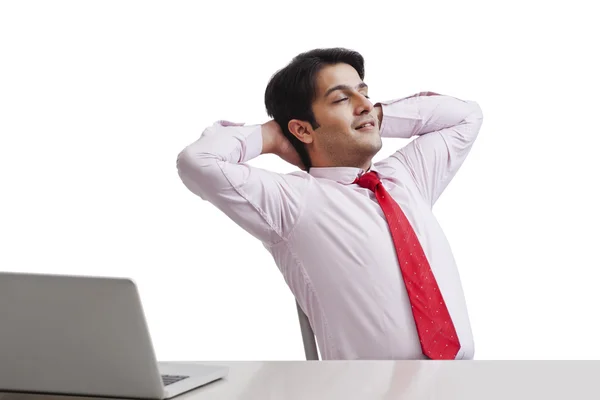 Businessman looking cheerful — Stock Photo, Image