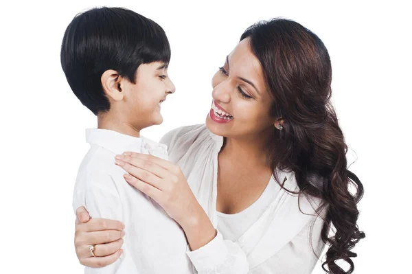 Mãe e filho felizes — Fotografia de Stock