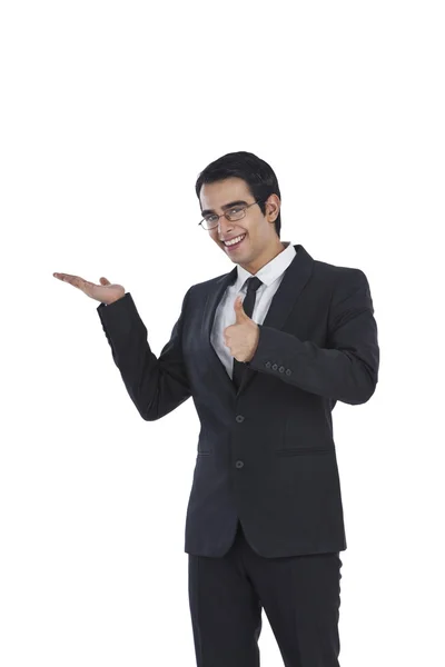 Businessman gesturing — Stock Photo, Image