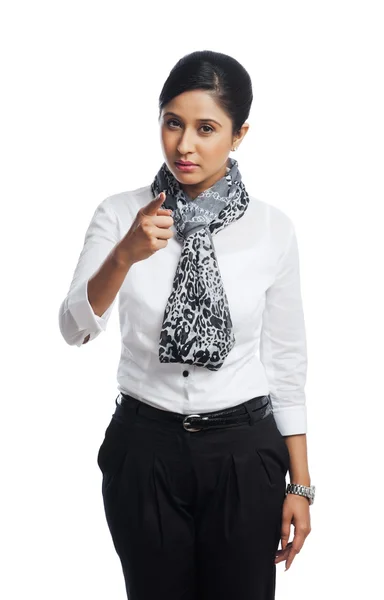 Businesswoman pointing — Stock Photo, Image