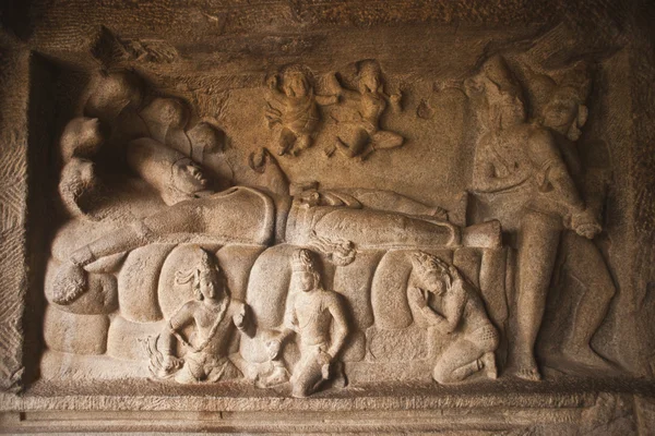 Carving details of Lord Vishnu — Stock Image Carving details of Lord Vishnu Royalty Free Stock Images