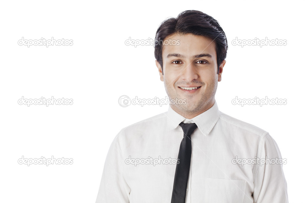 Businessman smiling