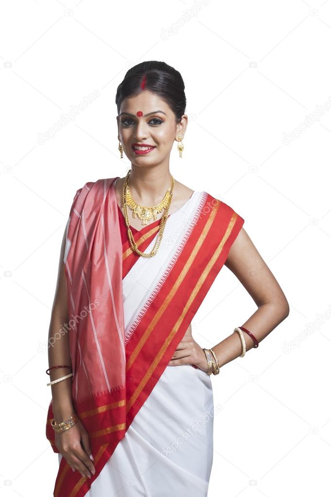 Woman in traditional sari