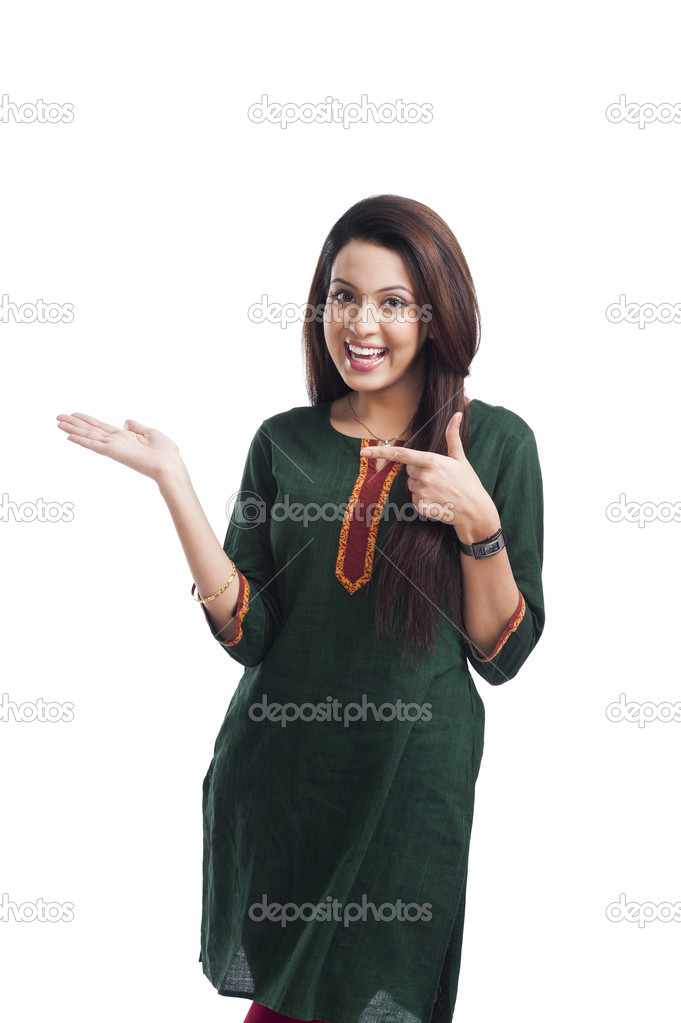 Woman gesturing