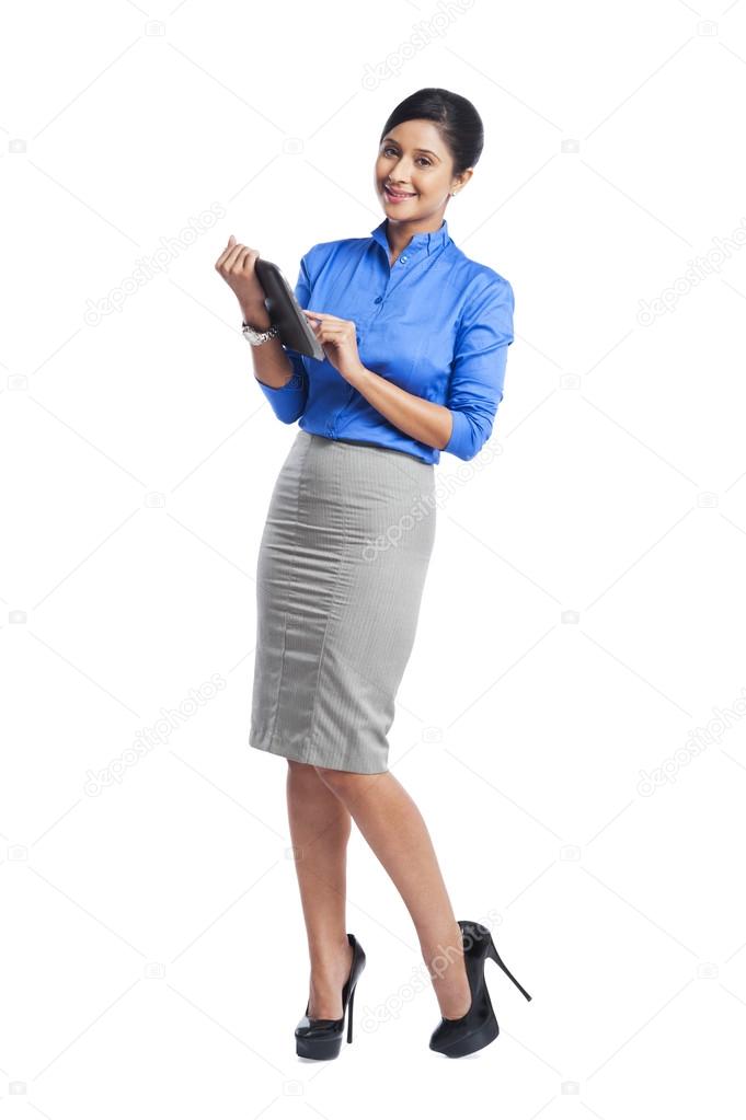 Businesswoman using a digital tablet