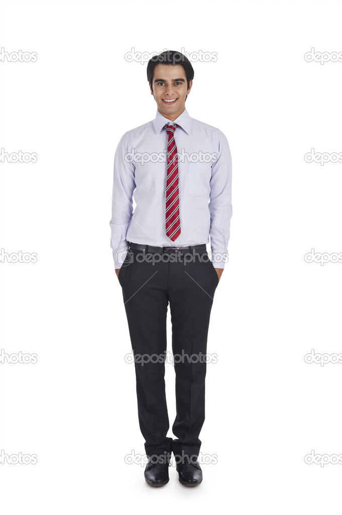 Businessman with his hands in pockets