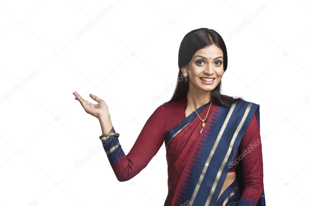 Indian woman gesturing