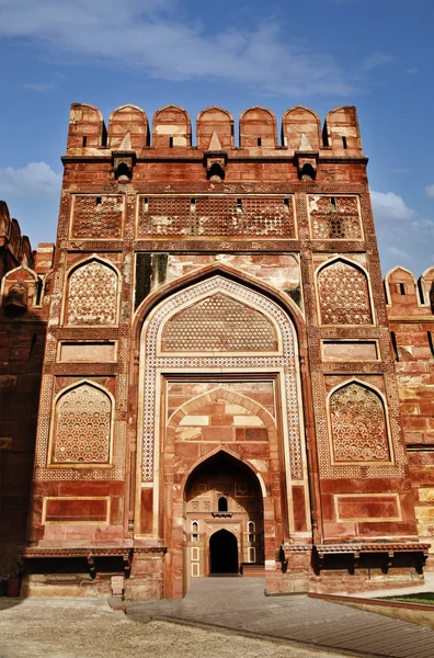 Vstupní brána pevnosti, agra fort — Stock fotografie